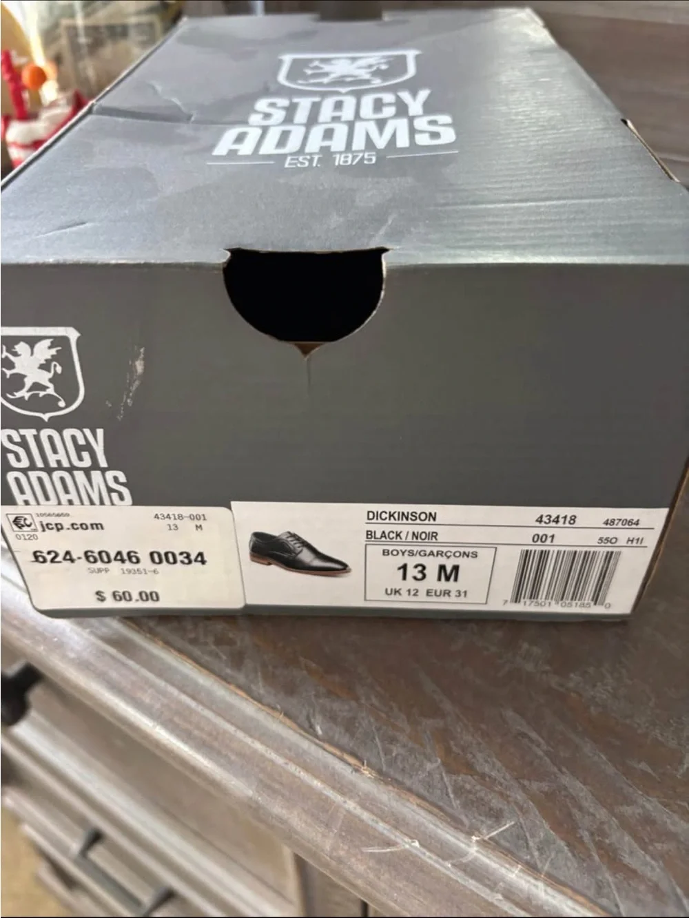 Stacy Adams Black Wingtip Derby with Tan welt